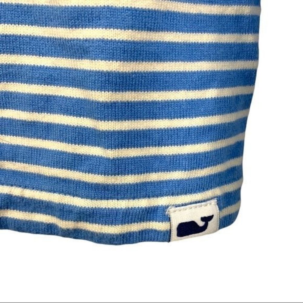 Vineyard Vines Striped Boatneck Oxford Trim Top | Blue & White | Women’s Small - Picture 4 of 9